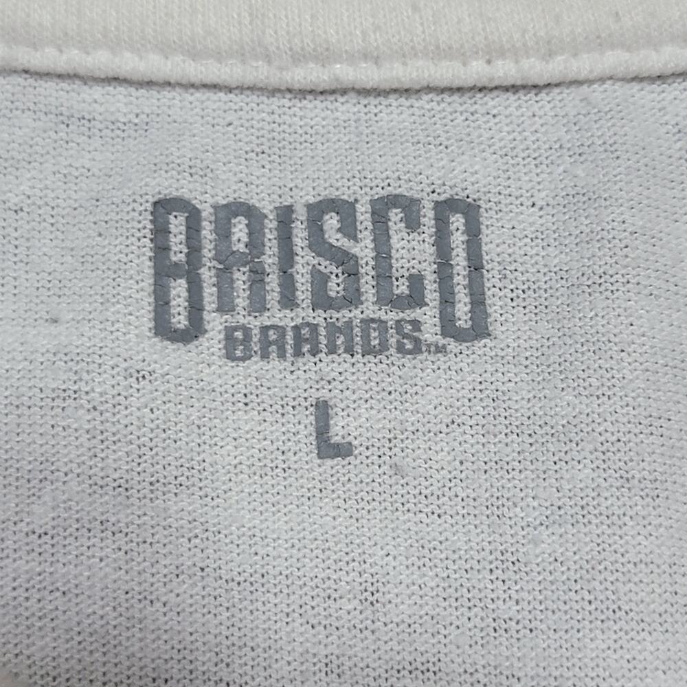 Brisco Brands White Unisex Tee Vinyl In Skull - Size Large - Picture 4 of 5